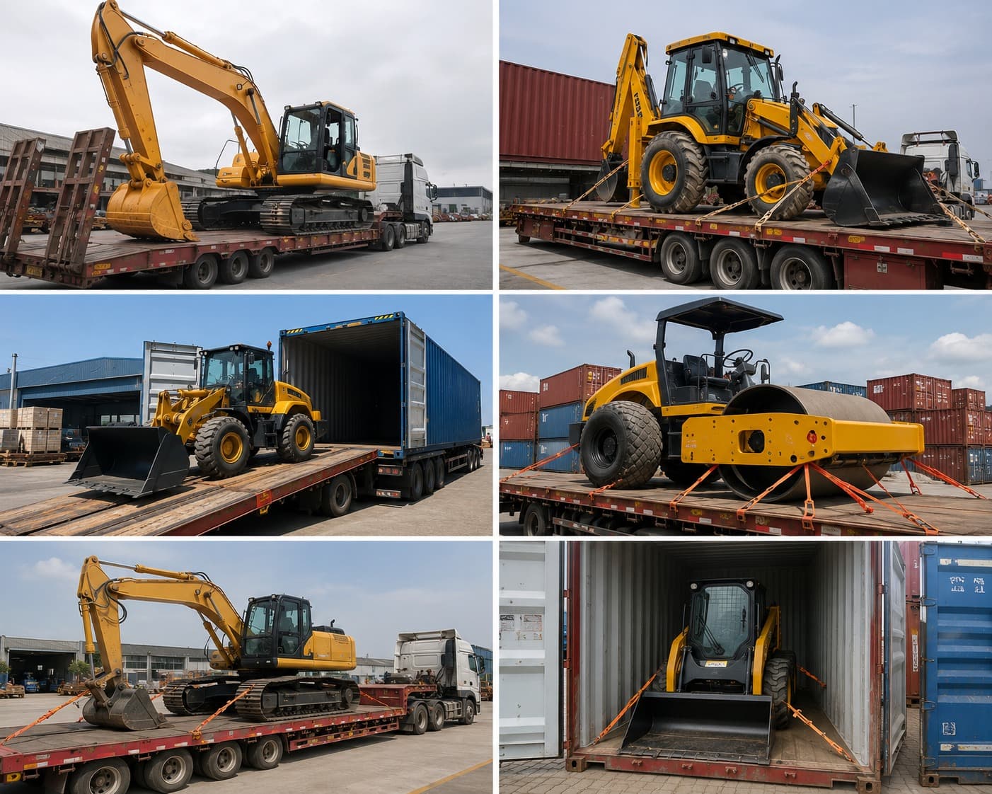 Machinery loading and dispatch for export